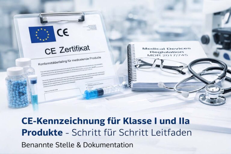 CE-Kennzeichnung Schritt für Schritt für Klasse I und IIa Medizinprodukte mit regulatorischem Ablauf und Dokumentation